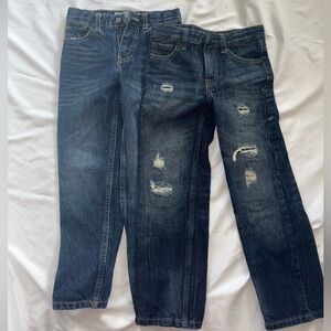 Cherokee Kids Blue Distressed Jeans Set of 2, Boys Ripped Jeans, Denim Pants,